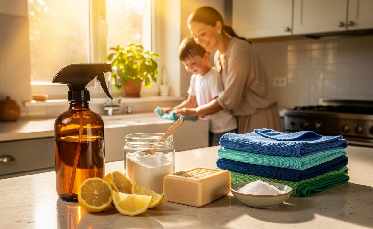Pulizia della Cucina Senza Chimica Aggressiva: Guida per Famiglie Italiane